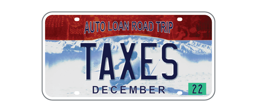 Ski Utah license plate reading TAXES